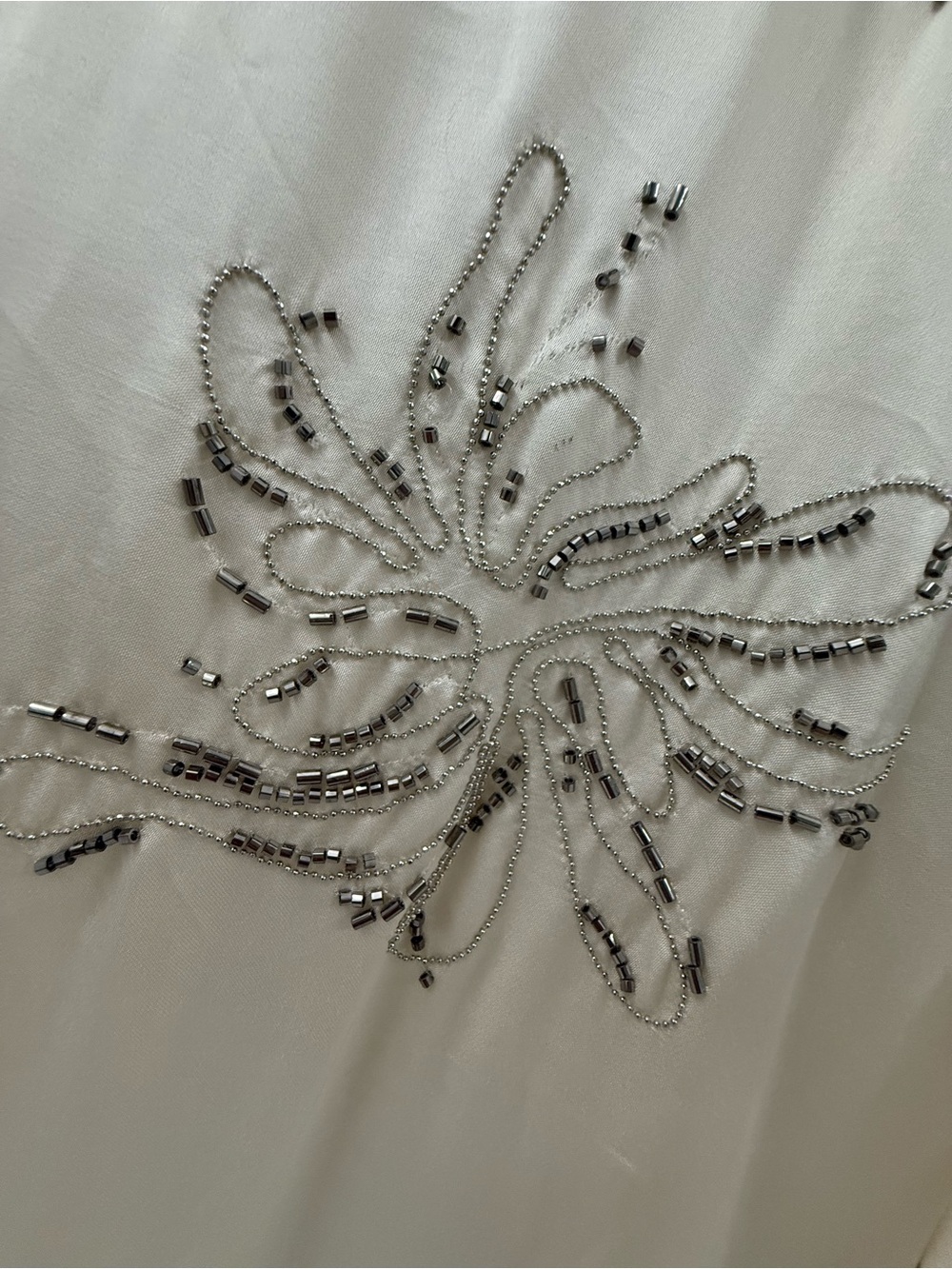 Zara Cream Beaded Embellished Button-Down Shirt - Picture 3 of 5